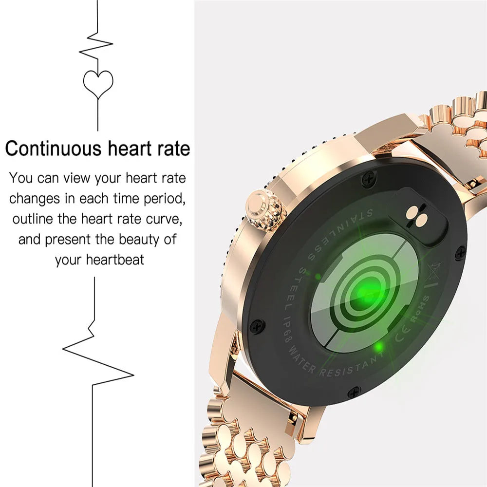 Diamond-studded Smart Watch 2023 For Women Lovely Steel Sport Watch IP68 waterproof Fitness bracelet Heart Rate LW20 Smartwatch