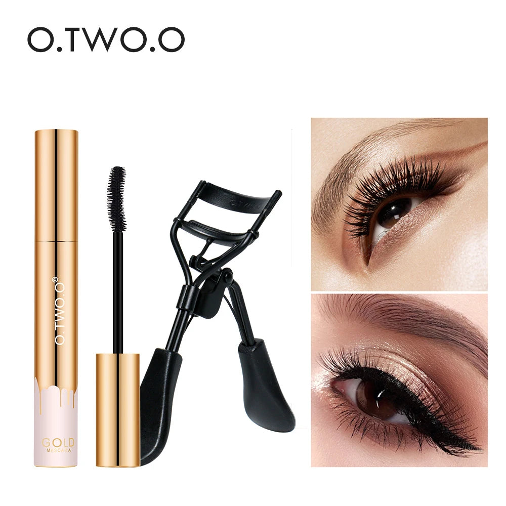 O.TWO.O 2pcs Makeup Set Mascara Eyelash Curler Eyelash Extension Curling Waterproof Long-lasting Thick Mascara Make Up for Eyes