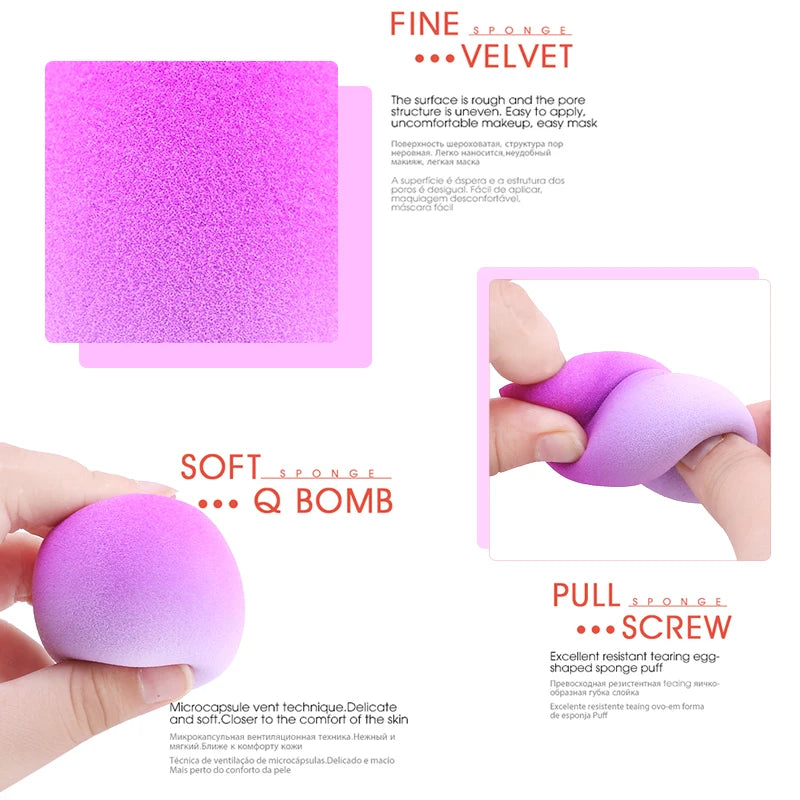 Makeup Blender Cosmetic Puff Makeup Sponge Cushion Foundation Powder Sponge Beauty Tool Women Make Up Accessories