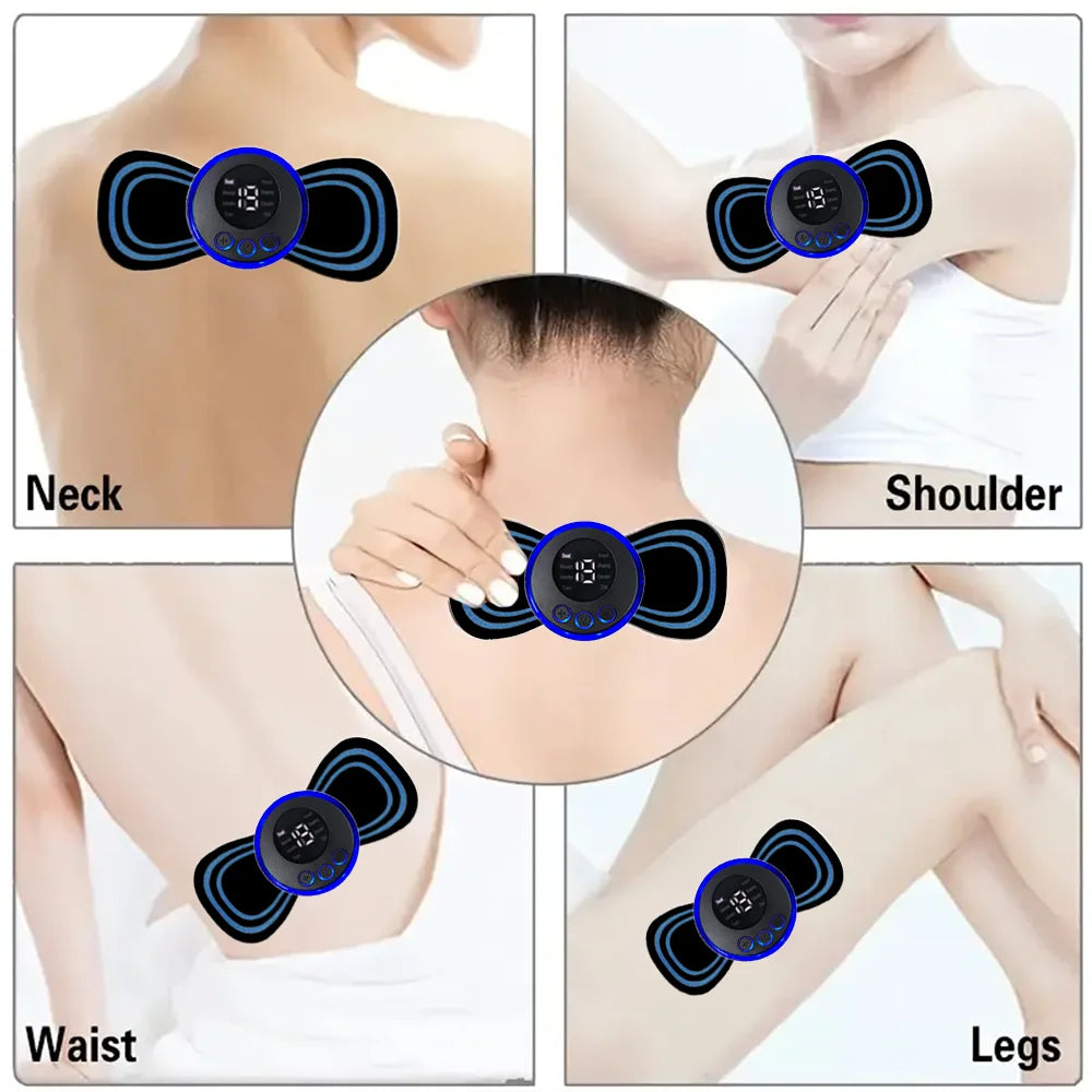 2/3/4 Pcs Smart Electric Neck Massager Set Cervical Patch 8 Modes 19 Levels Intensity Home Use Massage Tools for Relieve Fatigue