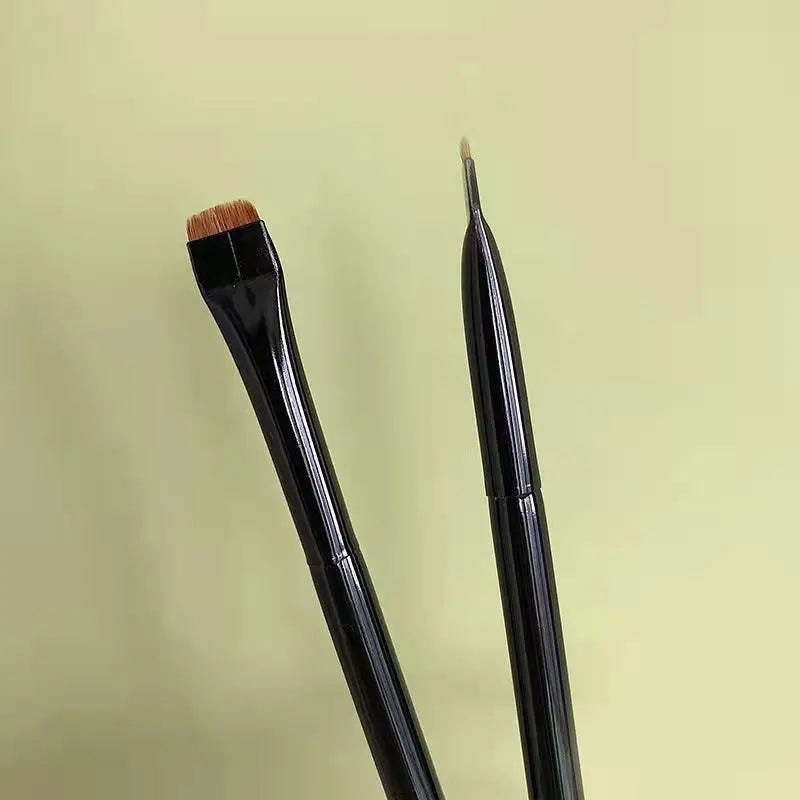 New 2 pieces/set eyebrow contour brush eyebrow eyeliner brush portable small angle eyebrow brush female makeup tool