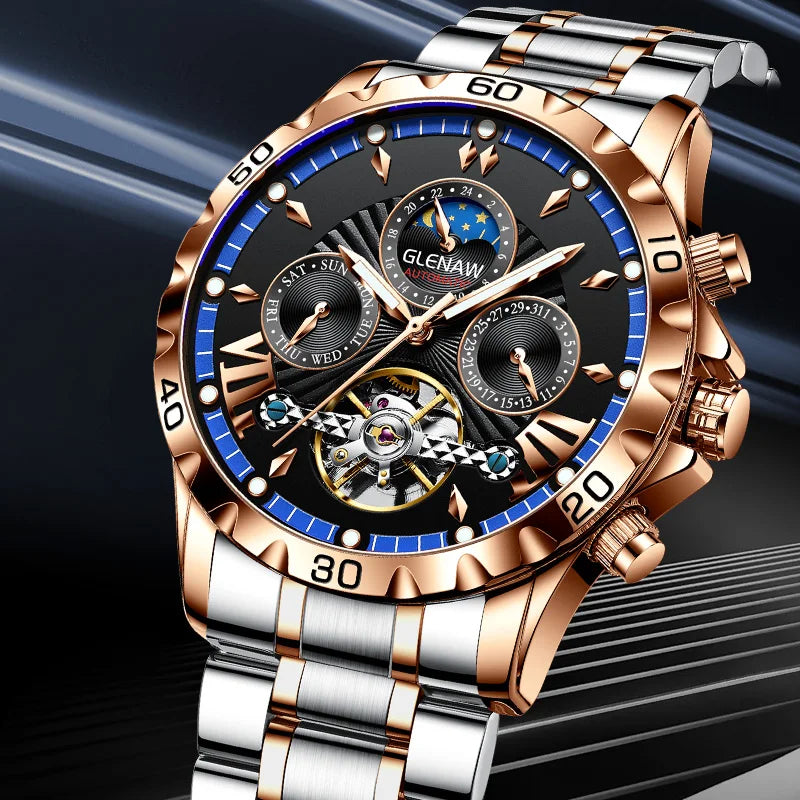 Design Mens Watches Top Brand Luxury Fashion Business Automatic Watch Men's Waterproof Mechanical Watch Montre Homme