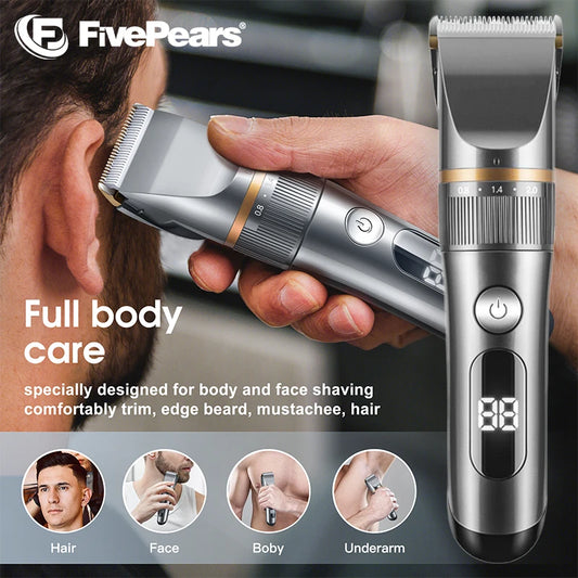 FivePears Professional Hair Clipper For Men，Beard Trimmer For Men，Men's Haircut Machine，Hair Cutting Machine，Machine for Shaving