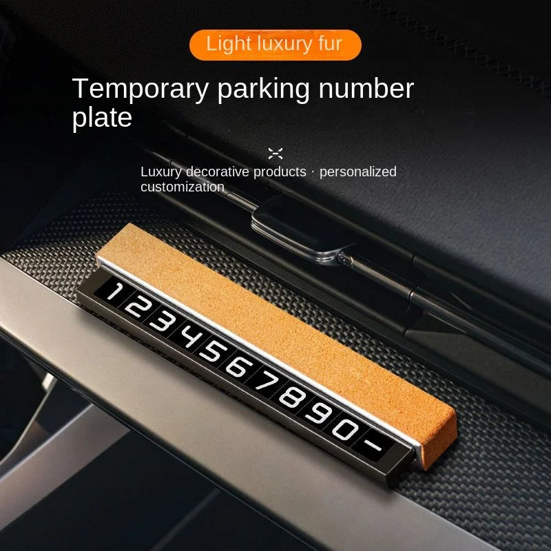 Car Temporary Parking Card Mobile Number Plate Creative Hidden Temporary Parking Card Car Accessories