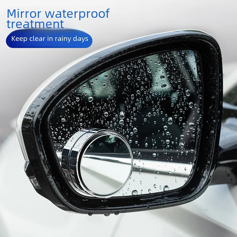 2PCS Car Rearview Mirror Blind Spot Mirror Circular Frame Convex Spotlight Mirror 360 Degree Adjustable Wide Angle