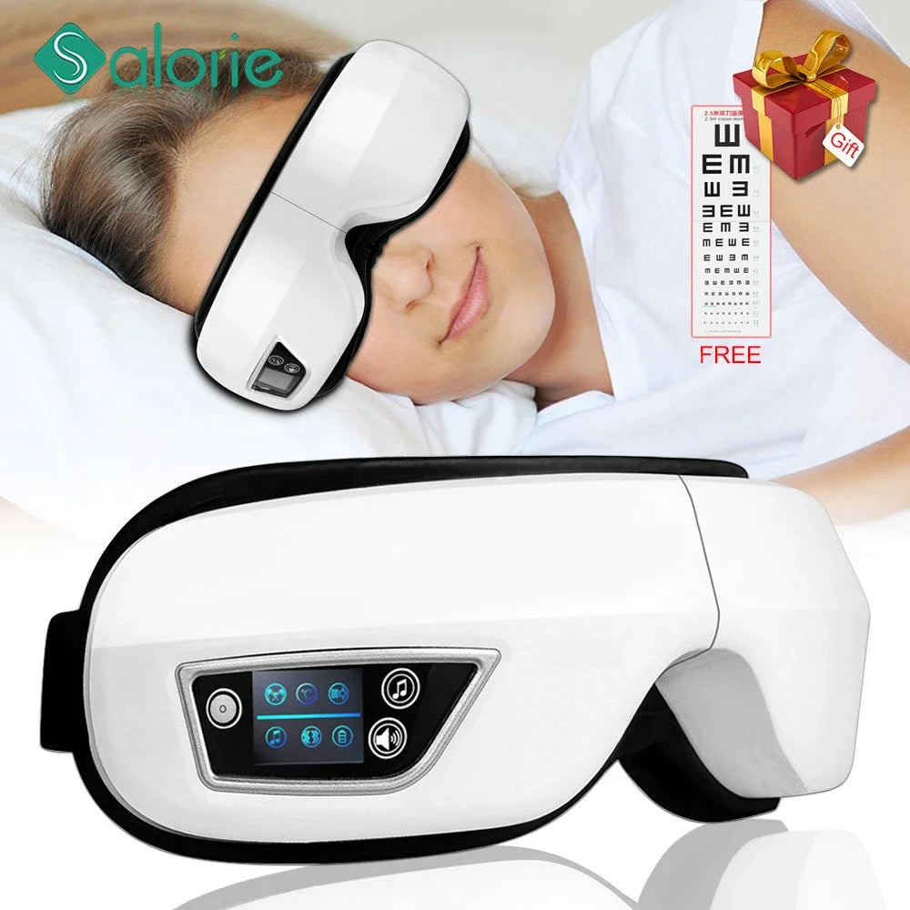 Eye Massager 6D Smart Airbag Vibration Bluetooth Eye Care Instrument Hot Compress Bluetooth Eye Massage Glasses Fatigue Pouch