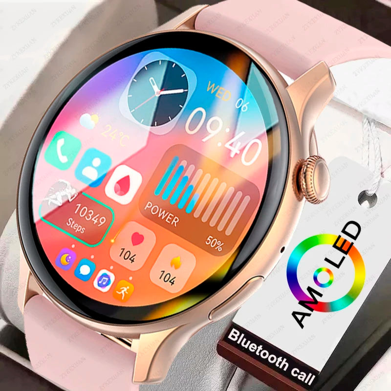 2024 Smartwatch Women 466*466 AMOLED 1.43" HD Screen Always Display Time Bluetooth Call IP67 Waterproof Sports Smart Watch Men