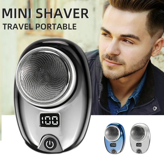 Mini Electric Shaver for Men Portable Beard Knife TYPE-C Charging Shavers Face Body Razor with Digital Power Display Low Noise