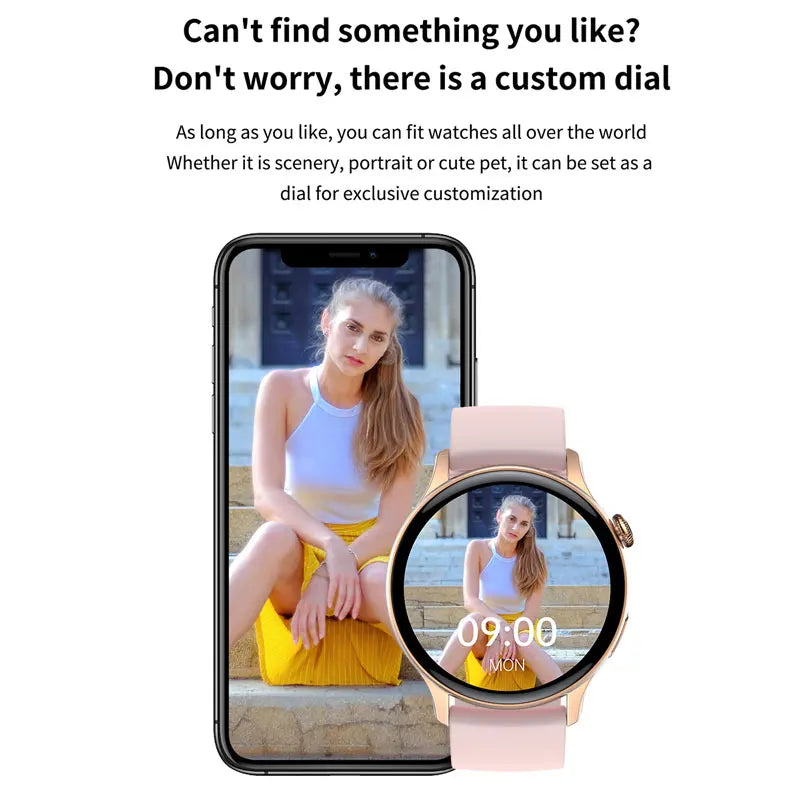 New Smart Watch Women 466*466 AMOLED Screen Always Display Time NFC Bluetooth Call Fashion IP68 Waterproof Sports Men Smartwatch