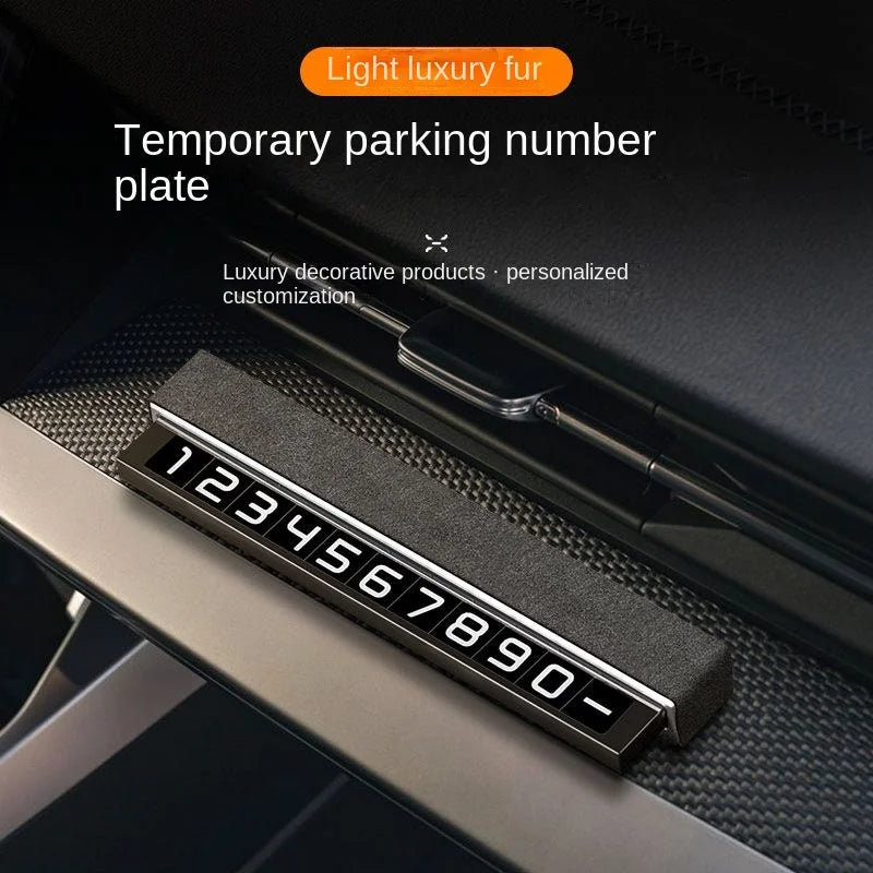 Car Temporary Parking Card Mobile Number Plate Creative Hidden Temporary Parking Card Car Accessories