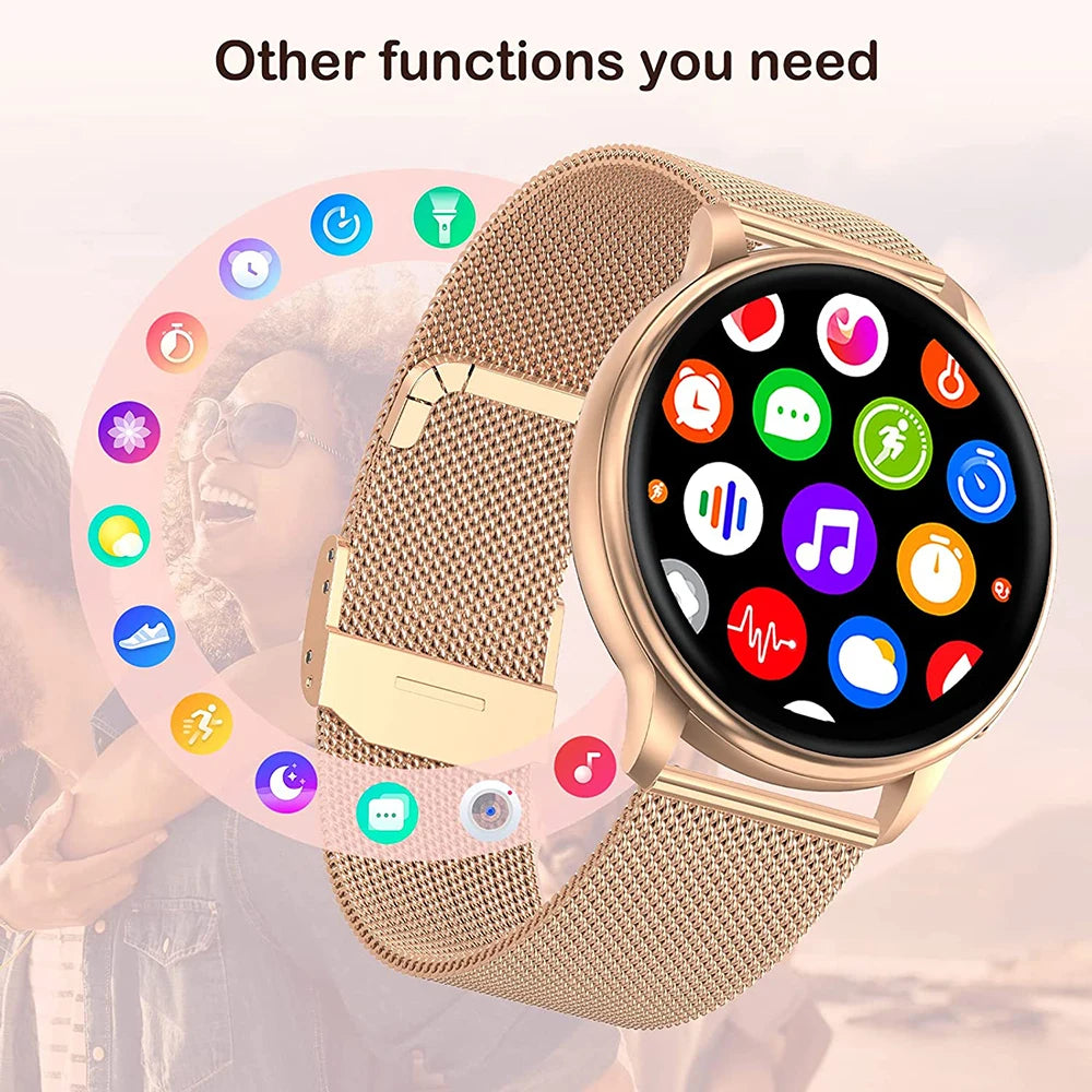 2024 Bluetooth Call Smart Watch Women Custom Dial Watches Men Sport Fitness Tracker Heart Rate Smartwatch For Android IOS