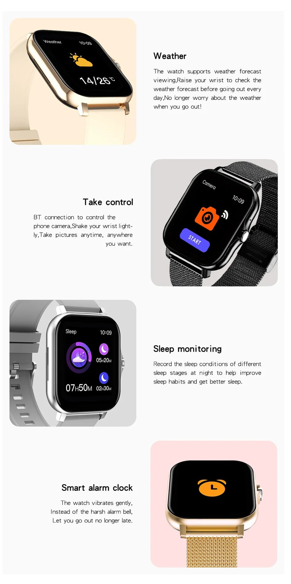 2024 NEW SmartWatch Android Phone 1.44" Color Screen Full Touch Custom Dial Smart Watch Women Bluetooth Call Smart Watch Men